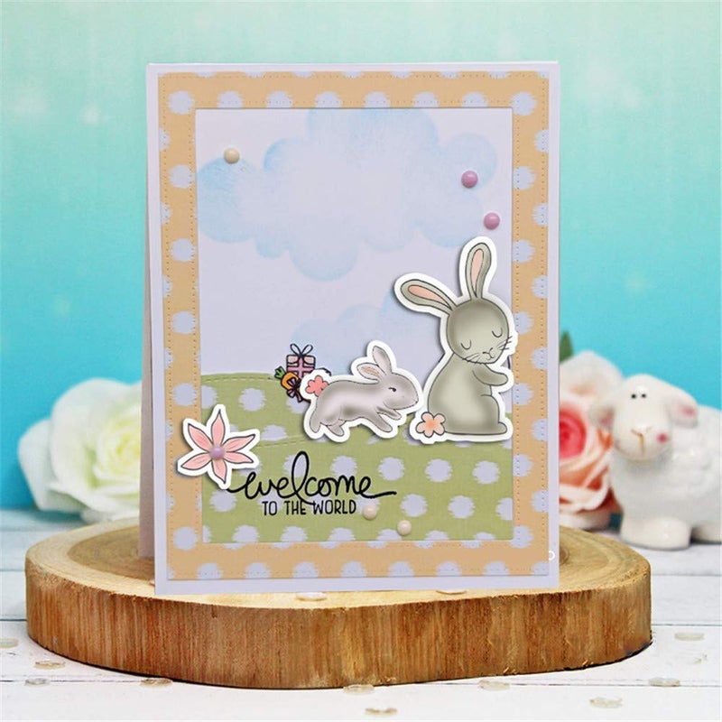 Arrietty Easter Day Mother Day Birthday Clear Stamps for Card Making or Journals, Bunny Rabbit Sheep Rubber Stamps for Journals Scrapbooking Album Decoration - Image 2